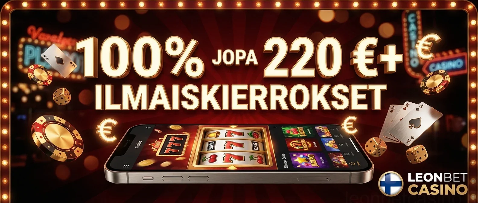 100% JOPA 220 €+ ILMAISKIERROKSET